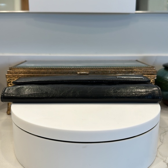 Kenneth Cole Reaction Black Leather Wallet, Leopard-Print Lining, EUC - Picture 9 of 17